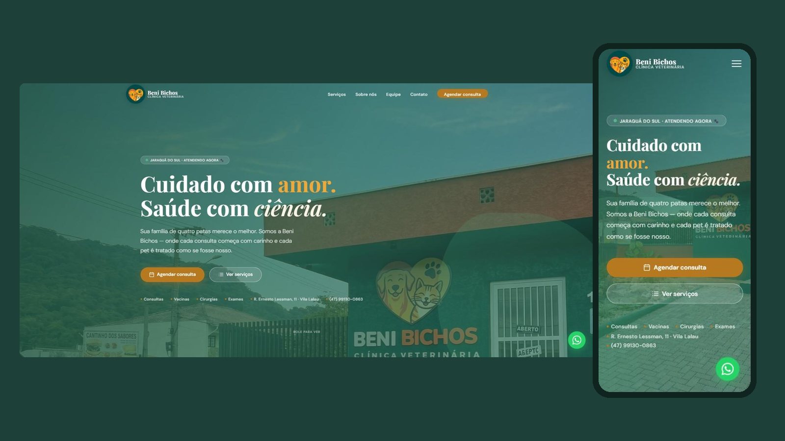 Site da Beni Bichos